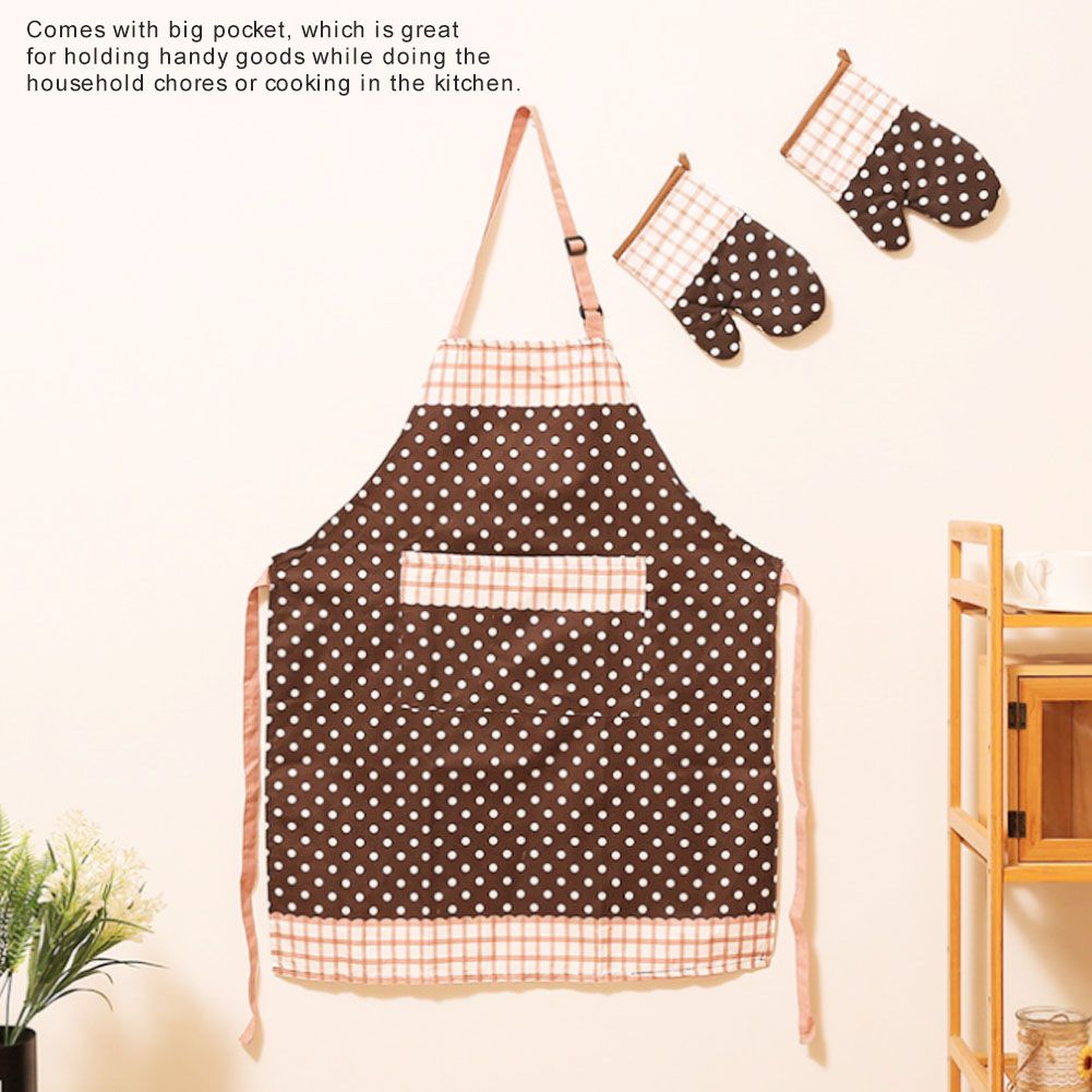 3pcs Waterproof Antifouling Sleeveless Apron Microwave