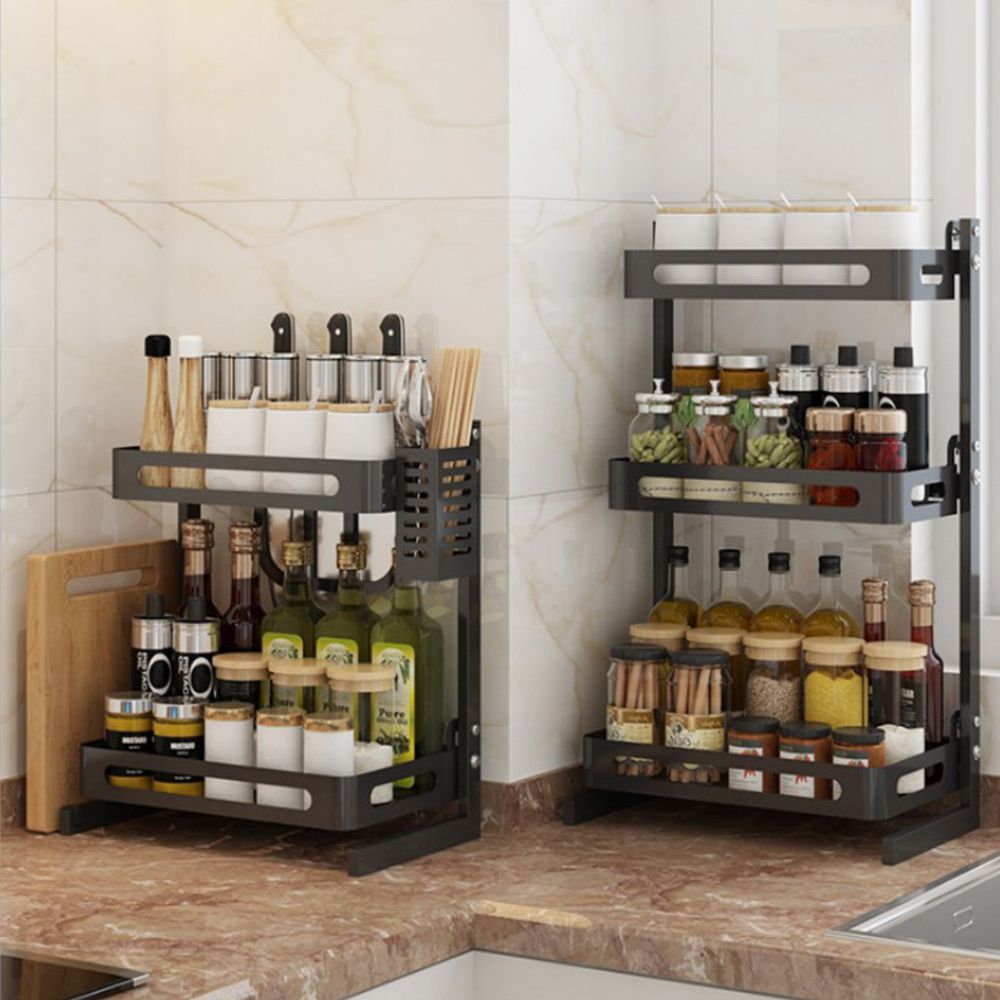 Spice Rack Organizer 2-Tier Countertop Organizer Utensil