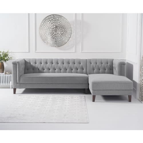 Milano Tufted 5 Seater Sofa - Grey