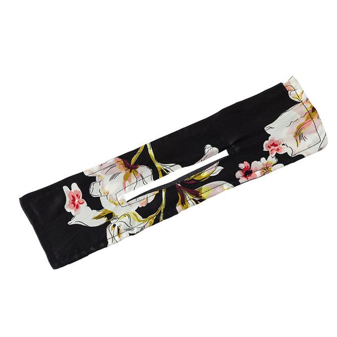 Women Knotted Deft Bun Fashion Hair Bands Headband Flower Black