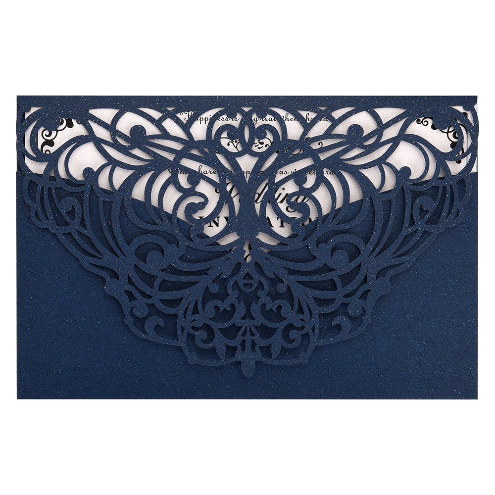 20Pcs Pearl Paper Invitation Cards Invitation Holders For