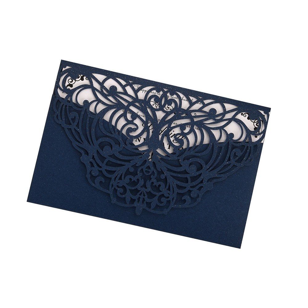 20Pcs Pearl Paper Invitation Cards Invitation Holders For