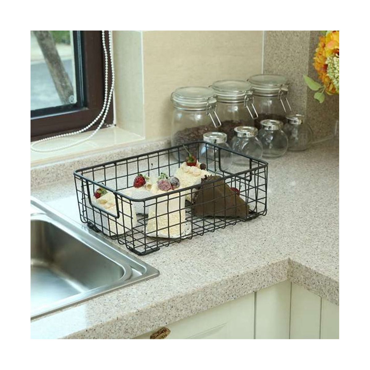 2Pcs Creative Metal Wire Storage