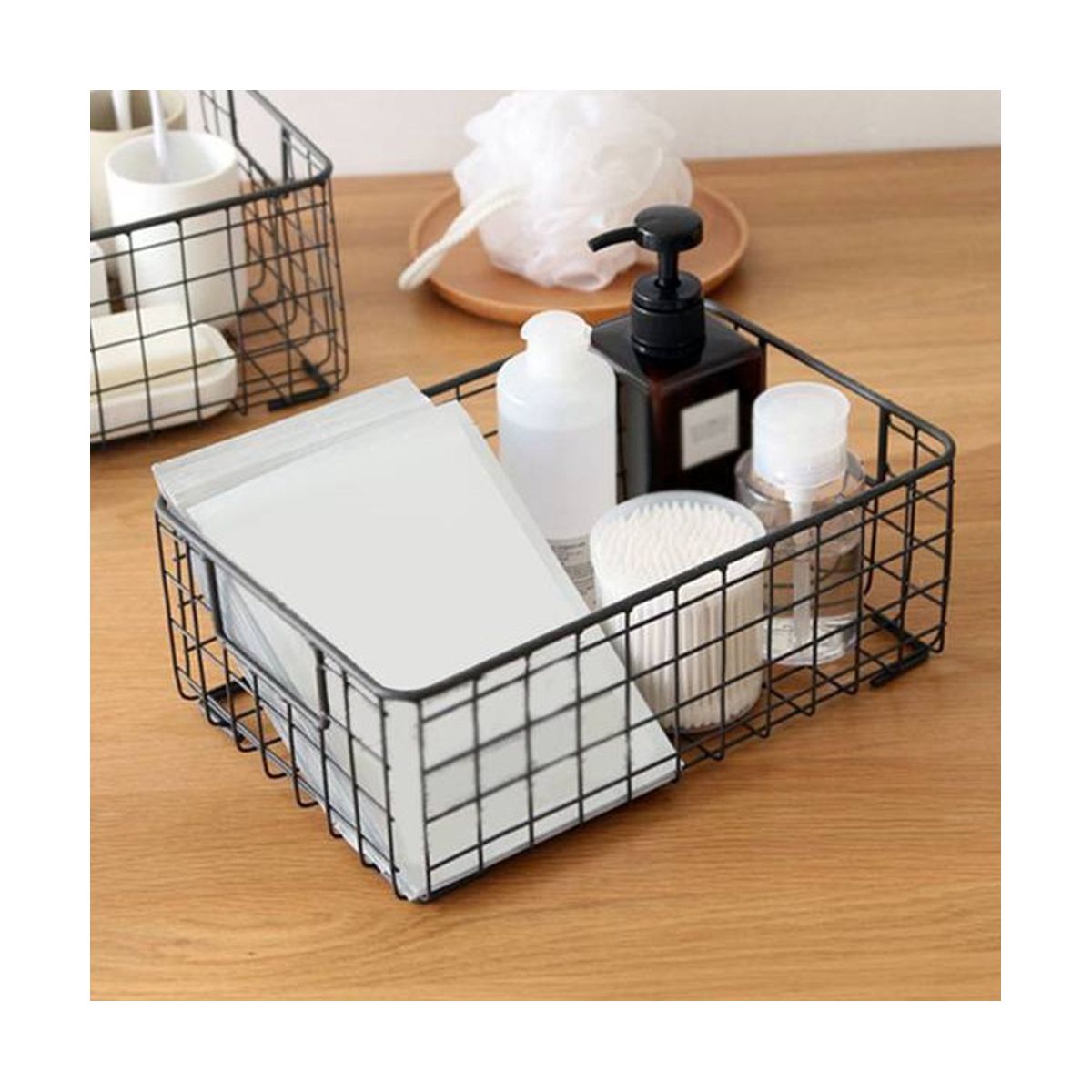2Pcs Creative Metal Wire Storage