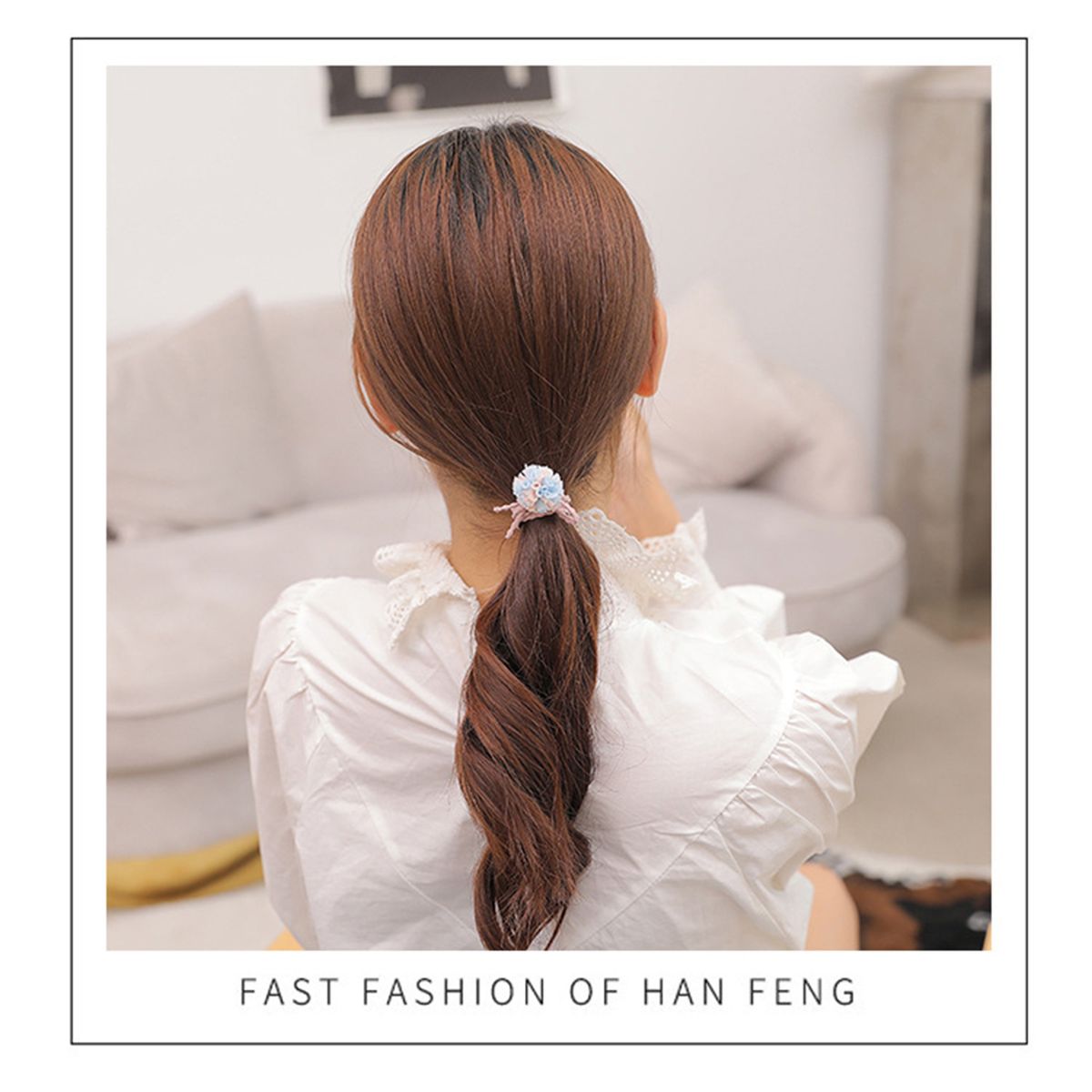 12PCS/Set Elastic Hair Bands Cute Elastic Hair Ties Pearl