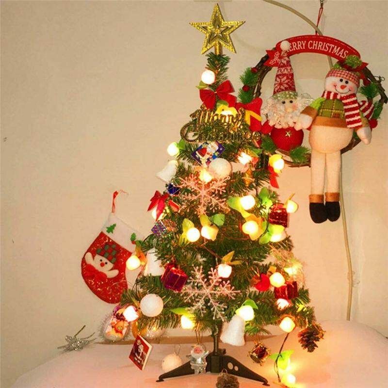 30cm/45cm/60cm Christmas Tree Indoor Outdoor Xmas Party Decoration DIY Green Gift Room Decor Tabletop Holiday Apricot