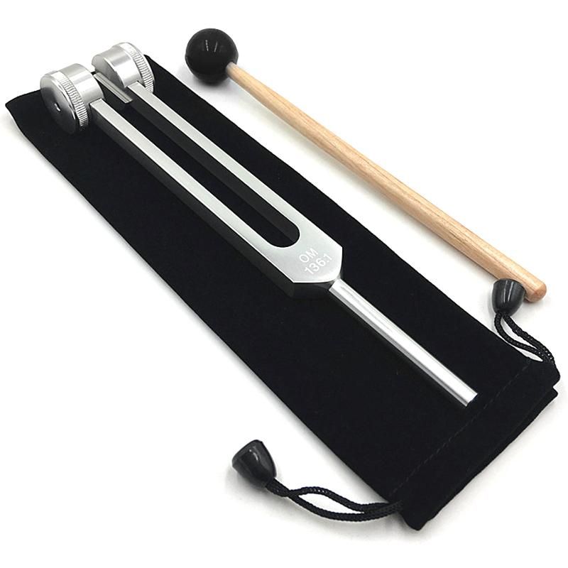 OM1361Hz Aluminum Alloy Musical Tuning Fork Instrument Kit for Sound Sound Vibration Tools