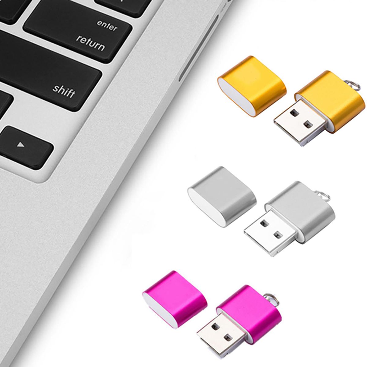 Card Reader Mini High Speed Aluminum Alloy Mini Card-Black