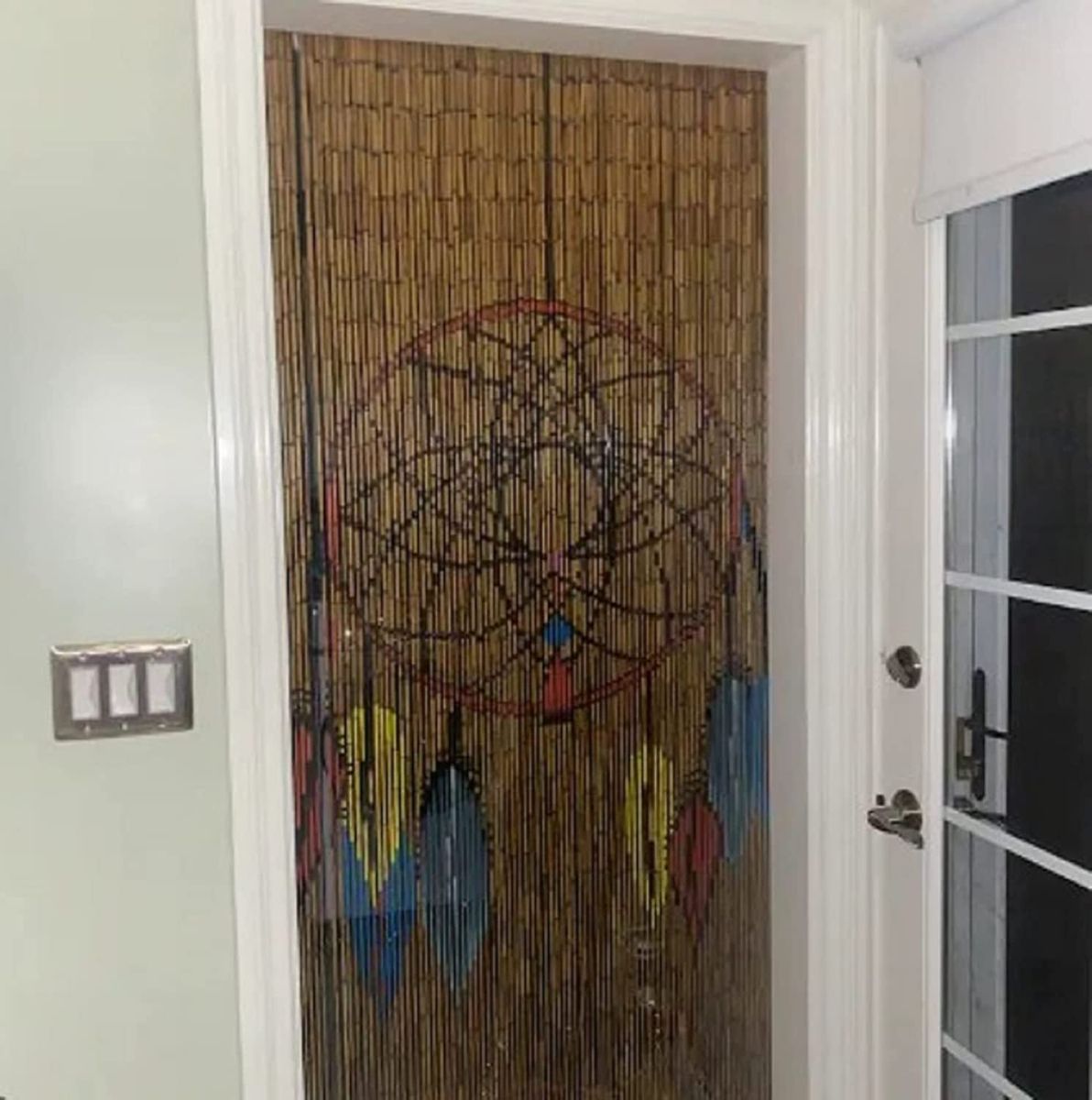 TACHILC Dream Catcher Bamboo Bead Curtain, Doorway Hanging