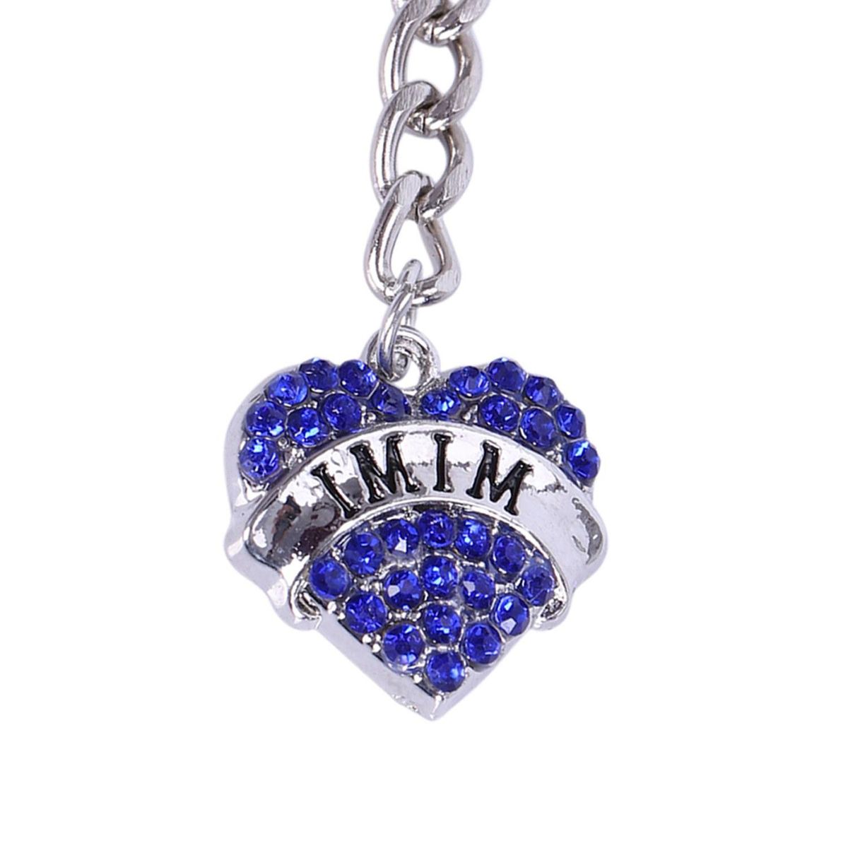 Sister Family Silver Rhinestone Crystal Heart Mom NANA Nurse Teacher Pendant Keyrings Keychain Key Chain Ring Keyfob Jewelry Gifts Xmas MIMI