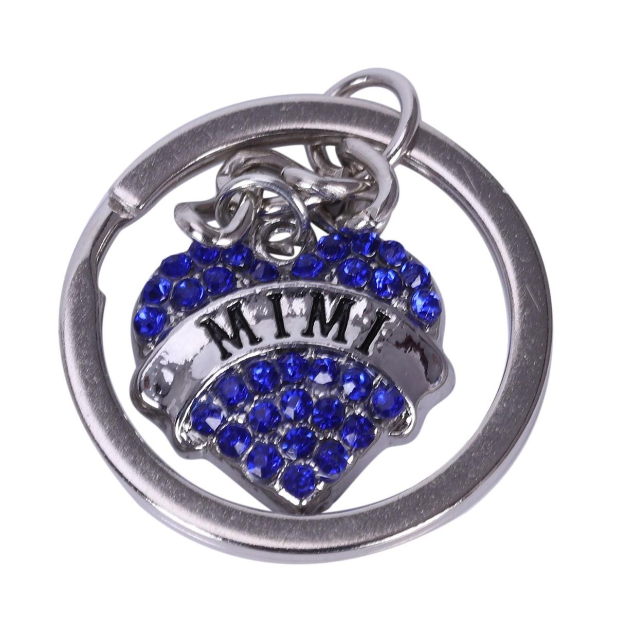 Sister Family Silver Rhinestone Crystal Heart Mom NANA Nurse Teacher Pendant Keyrings Keychain Key Chain Ring Keyfob Jewelry Gifts Xmas MIMI