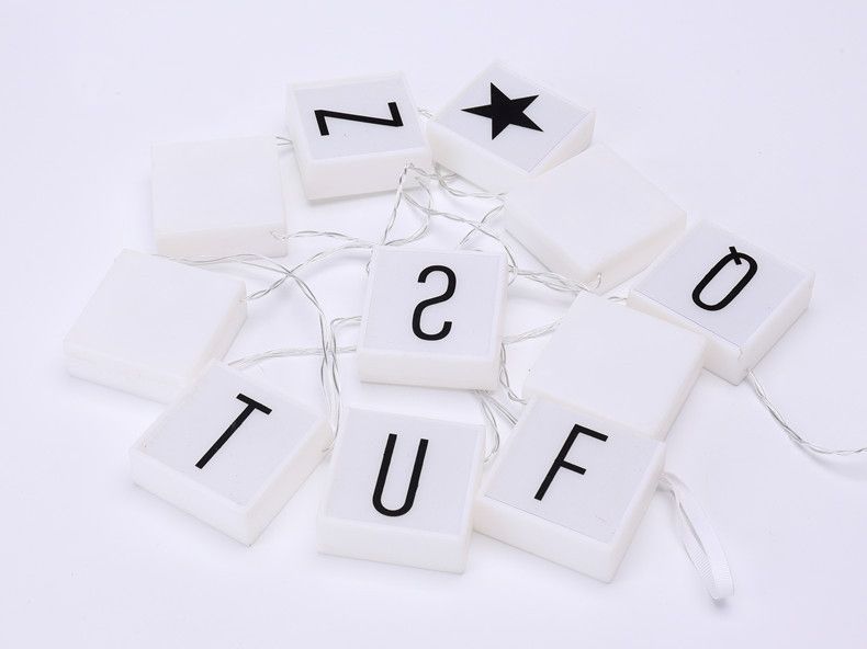 Box Sign With Letter DIY 60 Interchangeable Letters  10LED 20LED  Party  String Lights (Color:Cool White)