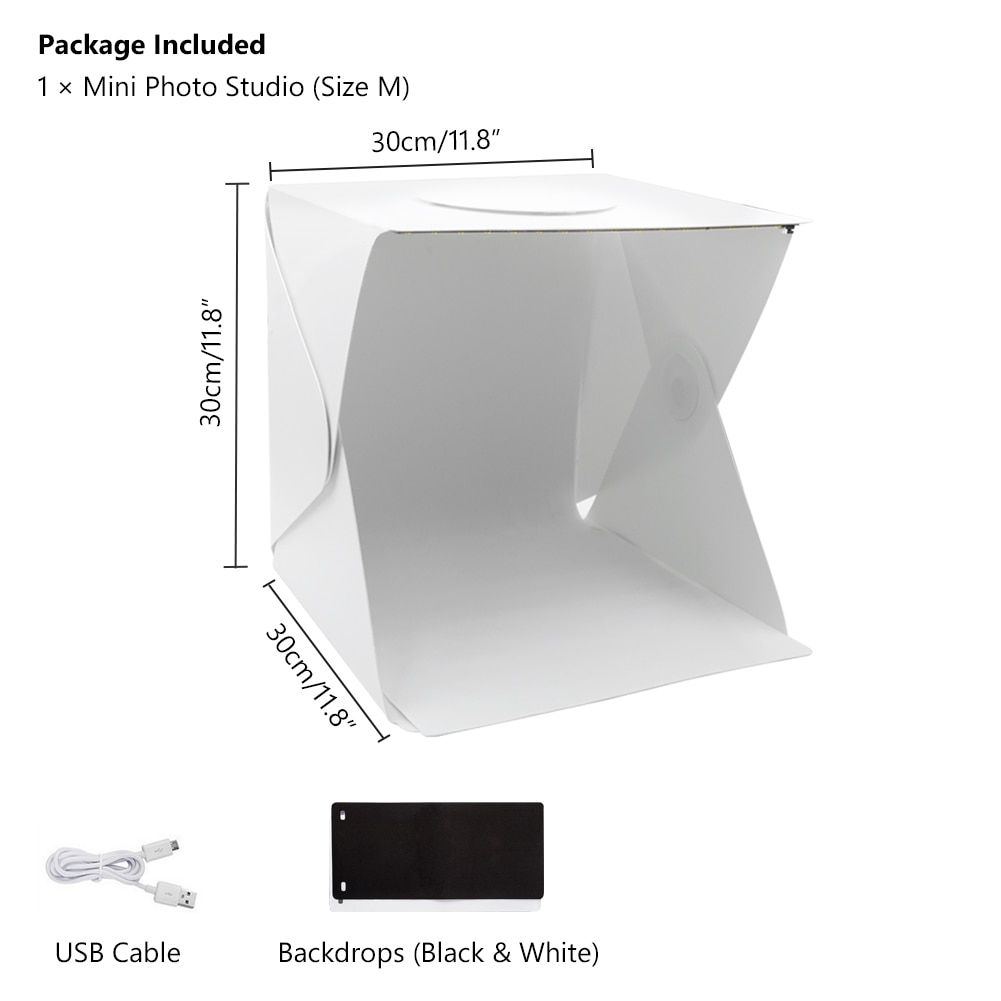 24 30 40cm Mini Photo Studio Box Magnetic LED Lighting