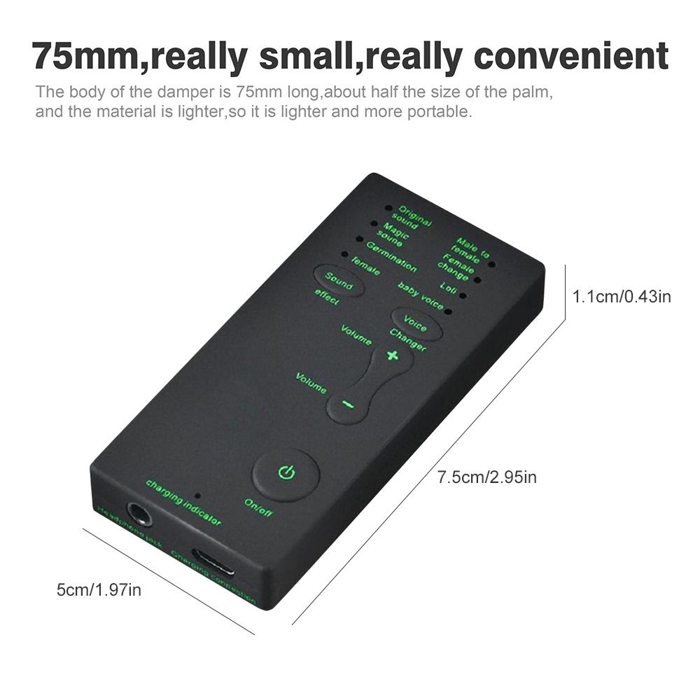 Mini Portable Sound Effects Machine Voice Changer Device