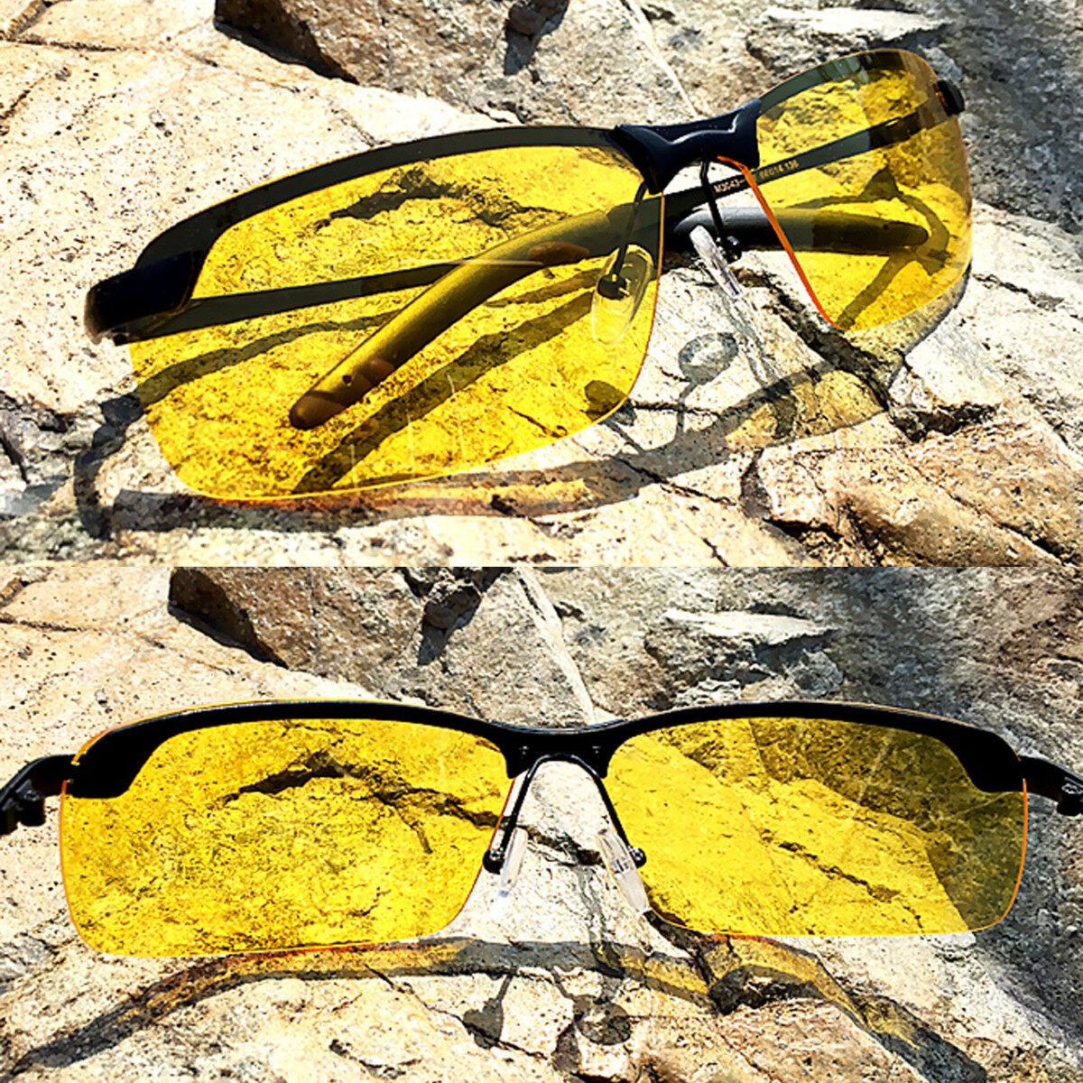Yellow High-end Night Vision Driving Glasses Polarized UV Sunglasses New