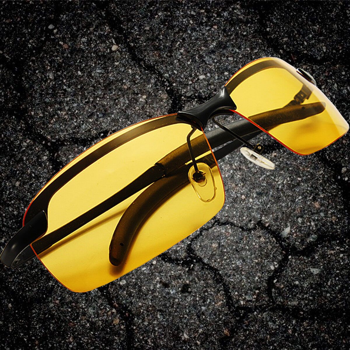 Yellow High-end Night Vision Driving Glasses Polarized UV Sunglasses New