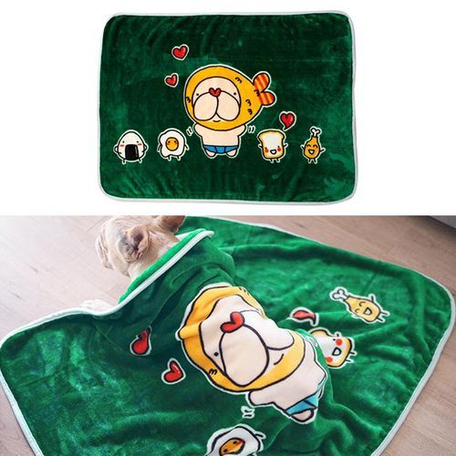 100*70CM Warm Flannel Pet Dog Cat Pad Blanket Warming [Blue]