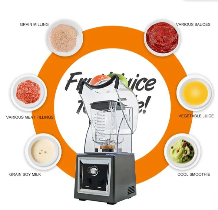 Multifunctional 2L Blender With Soundproof Cover - 2000W