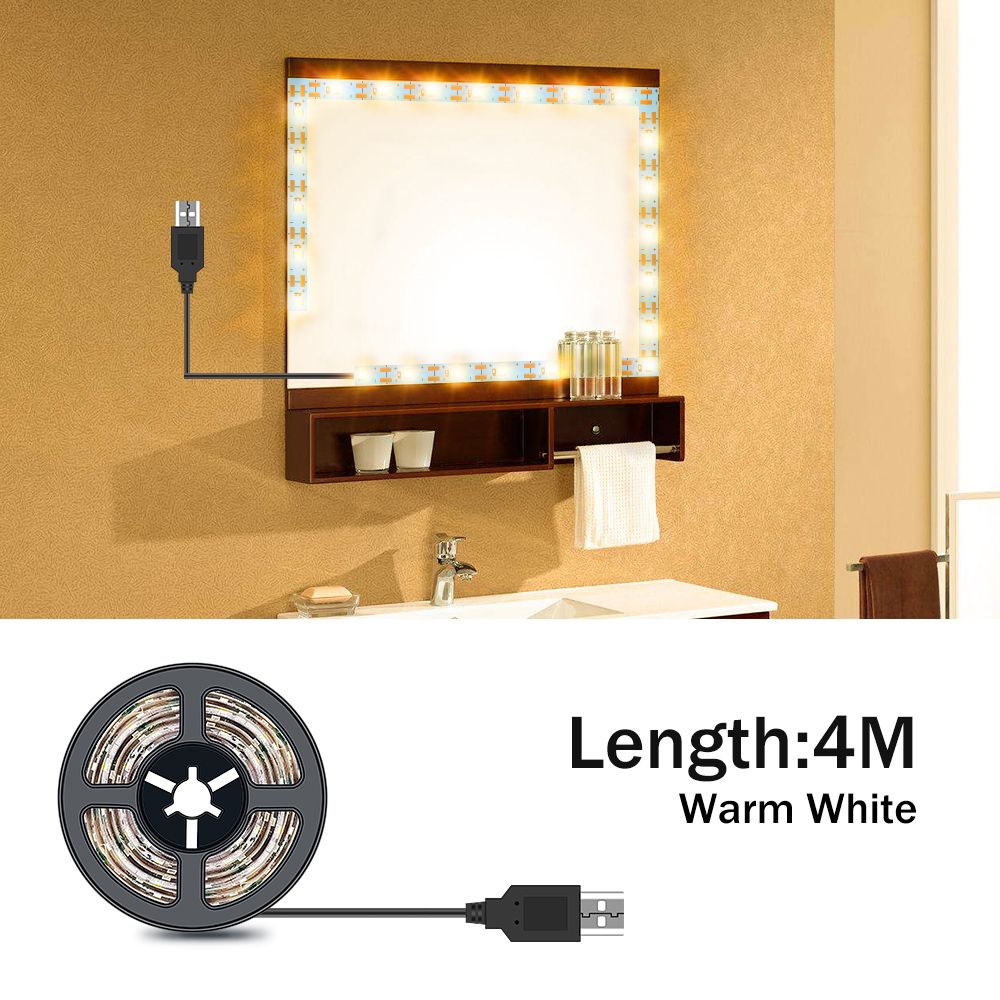USB Dressing Table Lamp 5V Hollywood LED-4M Warm White