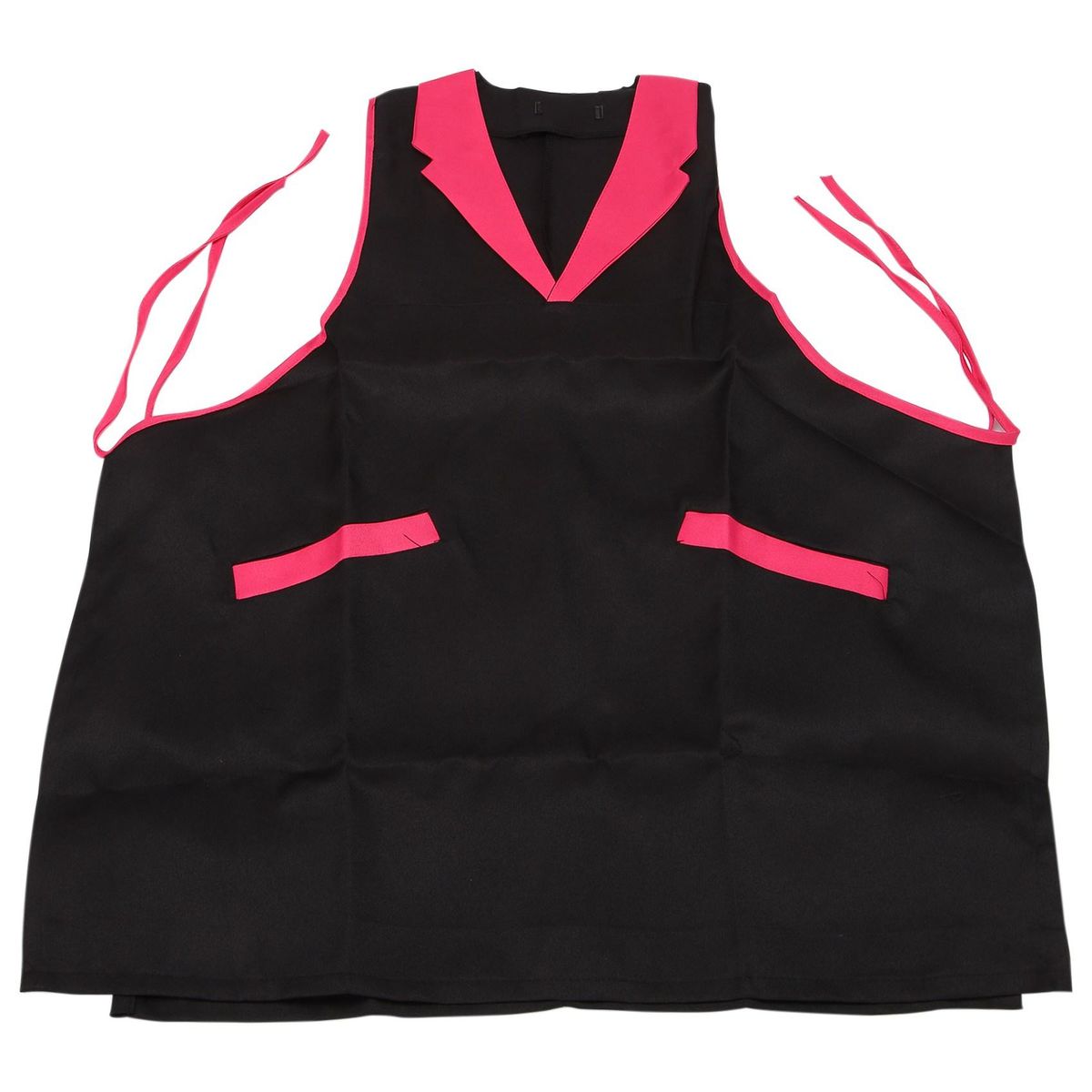 Black Red Barber Sleeveless Nail Waitress Apron for Women