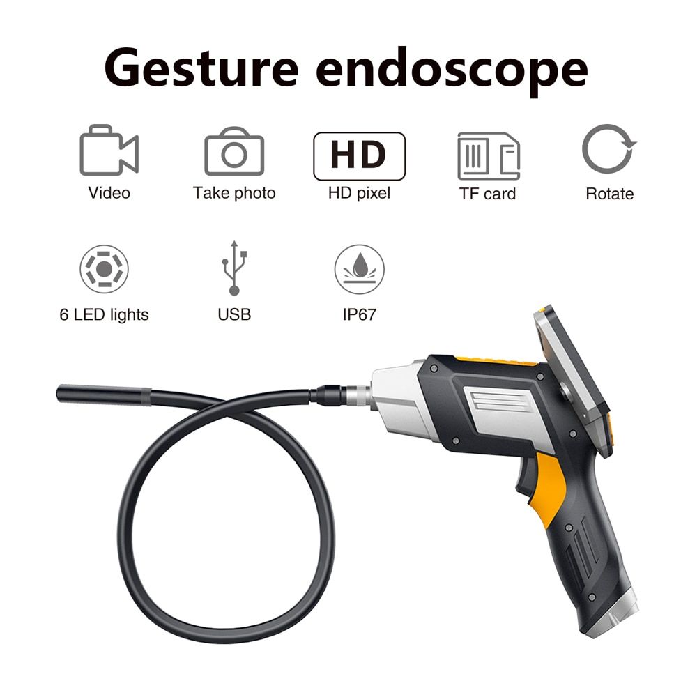 4.3 Inch Display Screen 1m 5m 10m Handheld Endoscope Industrial Home Endoscopes With 6 LEDs-1m