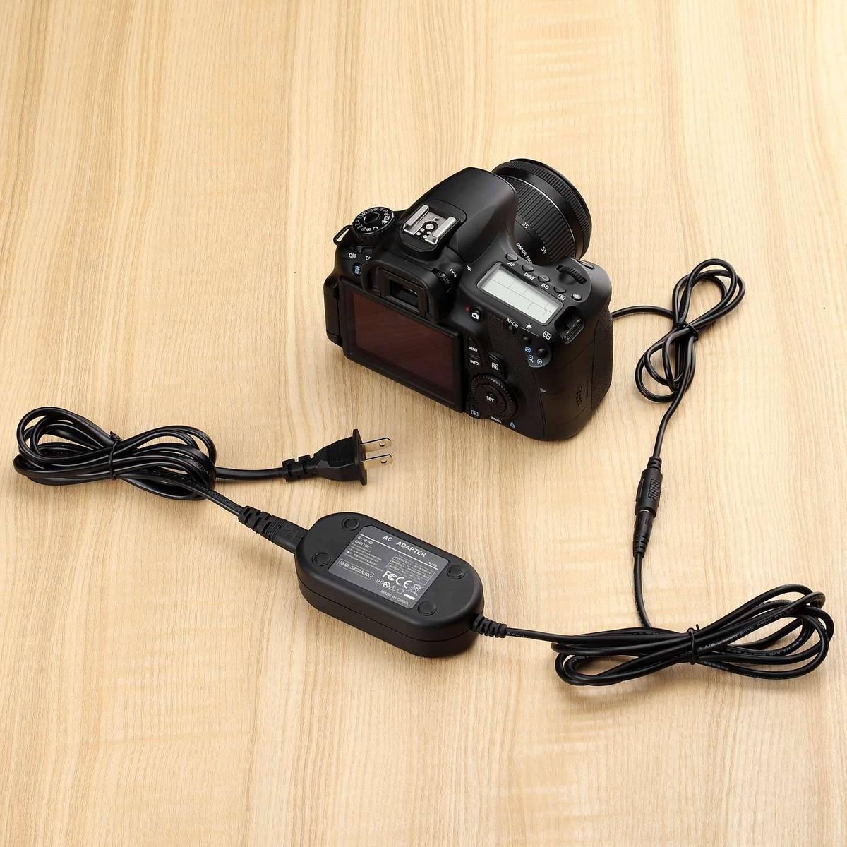 E6 AC Power Supply LP-E6 LP-E6N DC Coupler Dummy Battery Adapter Camera Charger for Canon EOS 5DS 5DS R 5D Mark II III IV 60D 60Da 6D 70D 7D 7D Mark II 80D DSLR(US Plug)