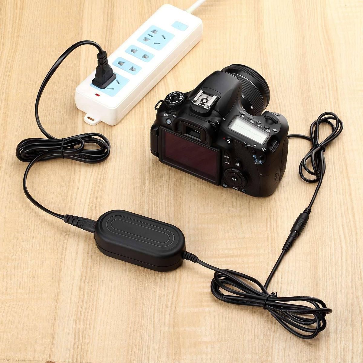 E6 AC Power Supply LP-E6 LP-E6N DC Coupler Dummy Battery Adapter Camera Charger for Canon EOS 5DS 5DS R 5D Mark II III IV 60D 60Da 6D 70D 7D 7D Mark II 80D DSLR(US Plug)