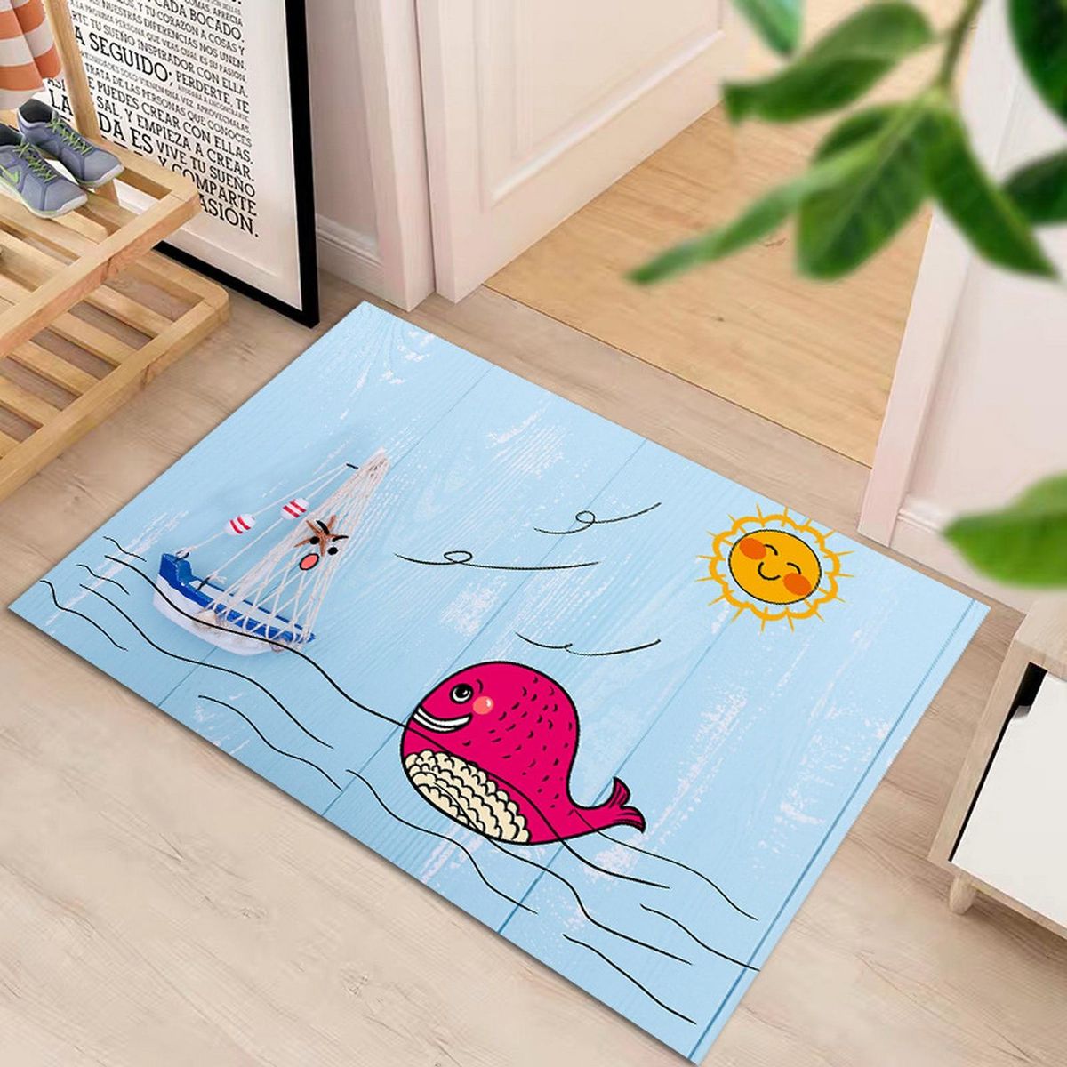 Kitchen Floor Mat Animals Print Living Room Welcome Mat C