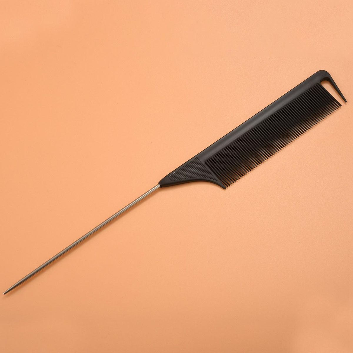 1pcs Hot Fashion Black Fine-tooth Comb Plastic and metal