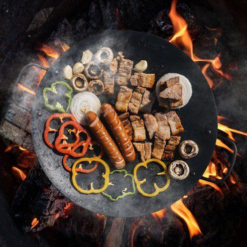 IH Round Griddle 3T 39cm Household Cast Iron Steel Pan For