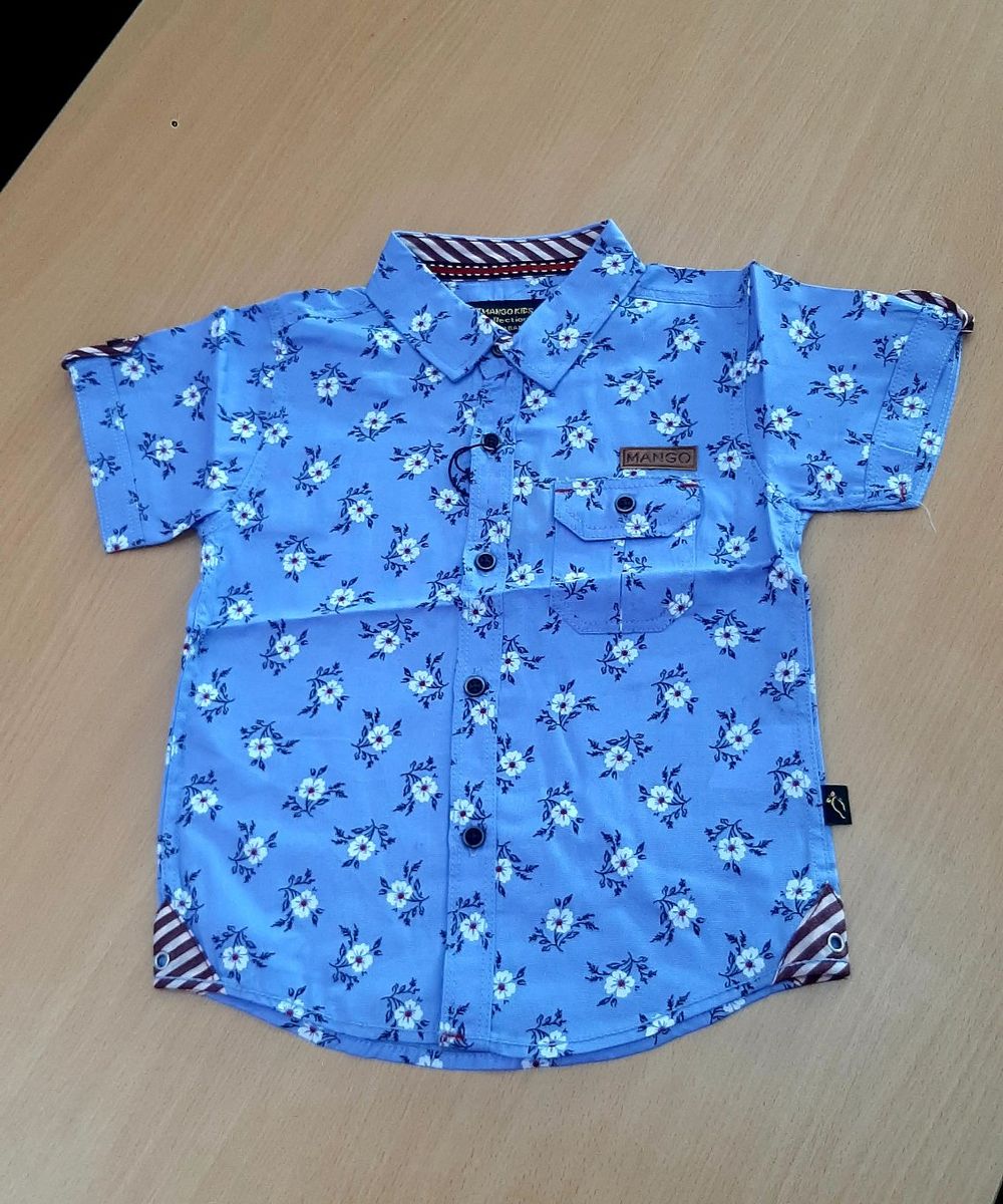 Baby To Toddler Button Down Short-sleeved Shirt
