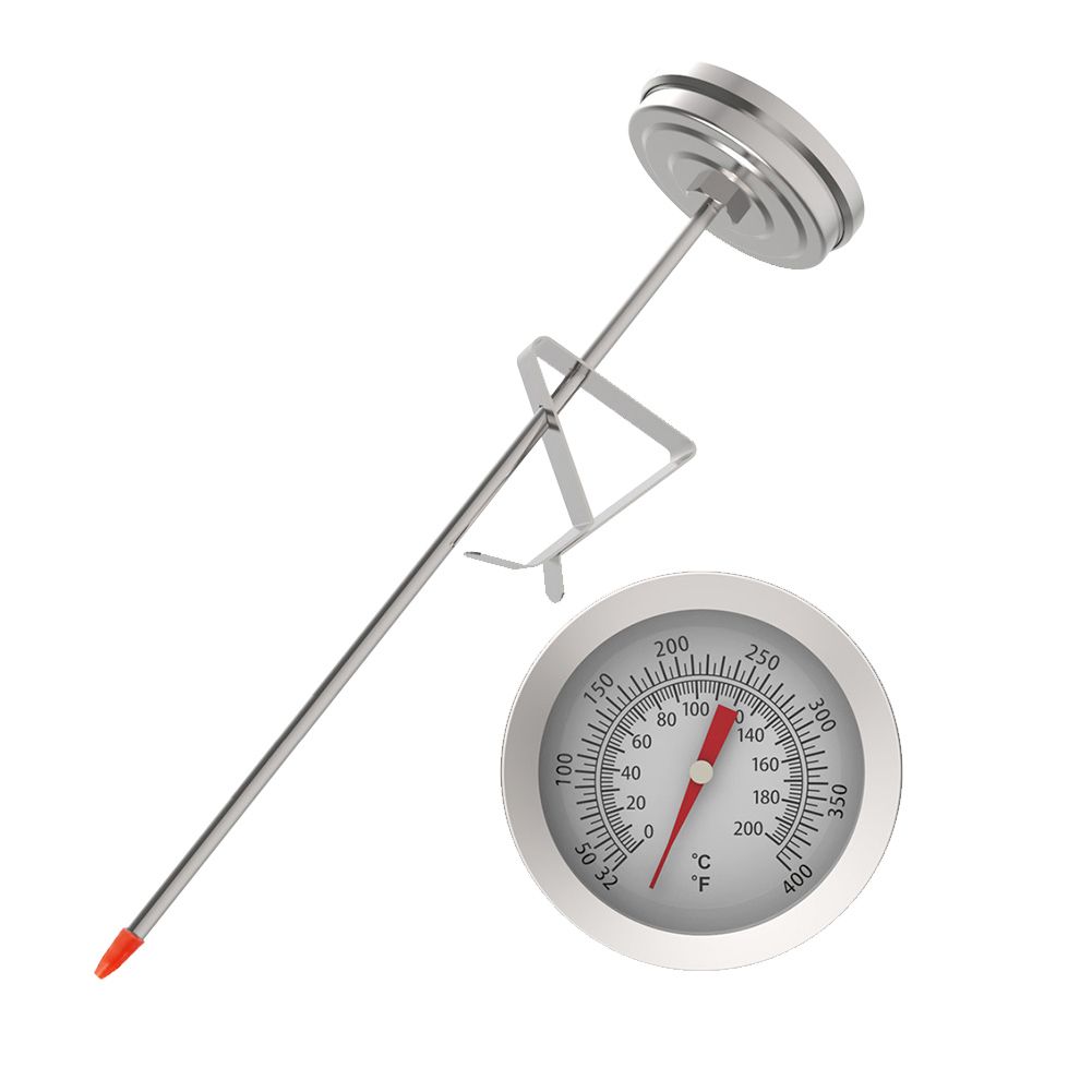 With Clamp BBQ Grill Deep Fry Thermometer Accurate Meat Cooking Instant Read Restaurant Easy Clean Stainless Steel Home Kitchen