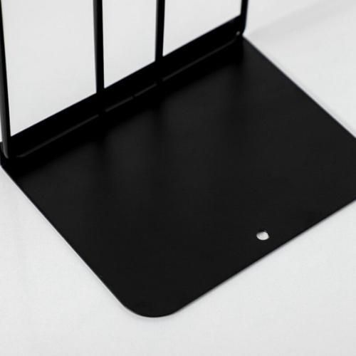 1 Pair Iron Bookends Book Stand Support Desktop Office Magazine Organizer Non Slip Rack Shelf Holder Decorative