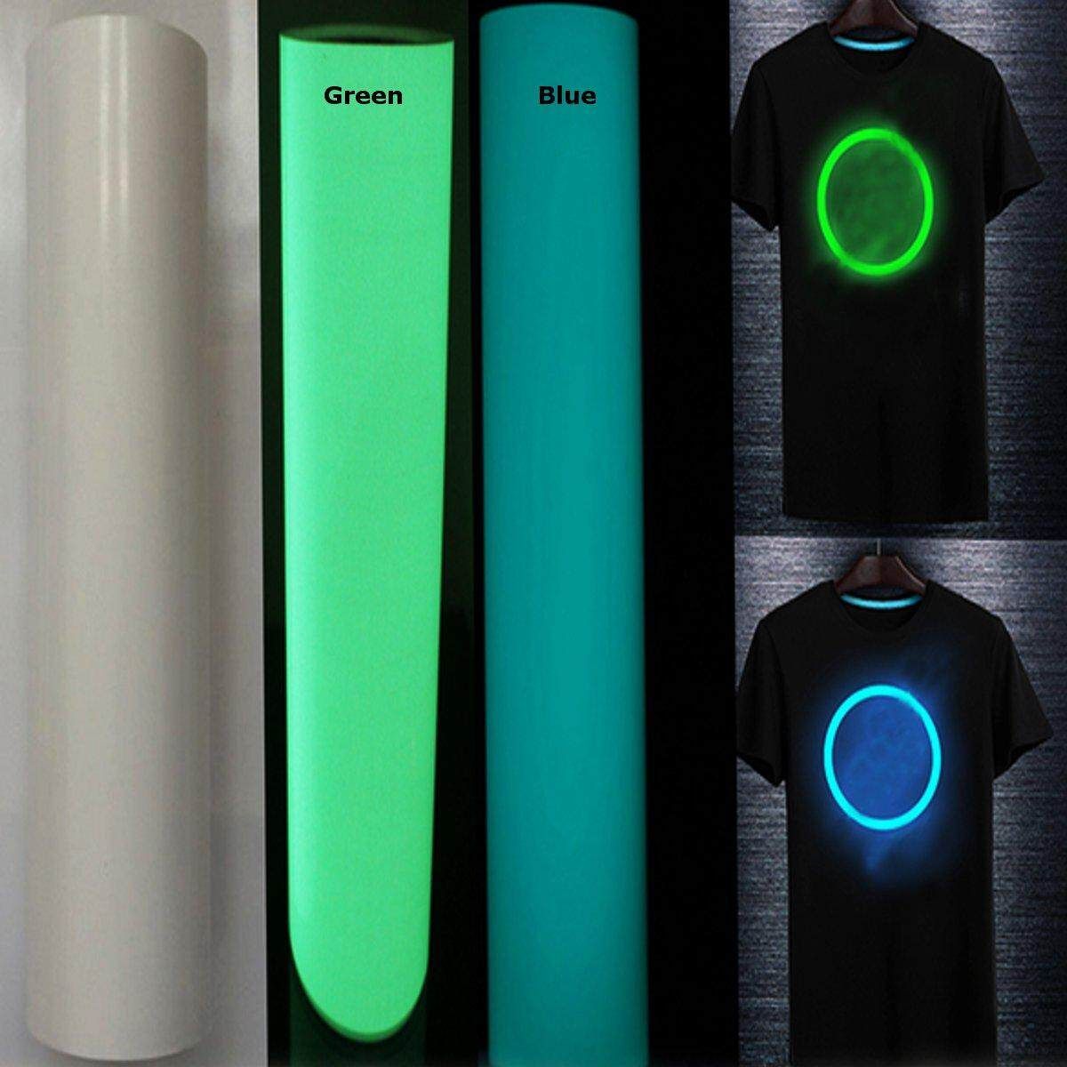45'' X 20'' Glow In The Dark T-shirt Heat Transfer Vinyl Garment Film Luminous Blue (blue)