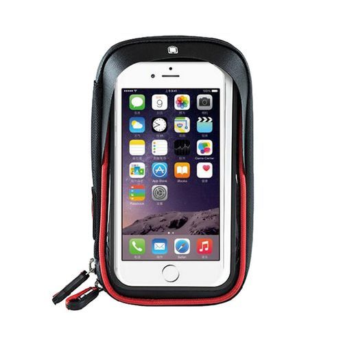 Touch Screen TPU Waterproof Cycling Bike Bicycle Bag For MTB Mountain Road Bike Cycling Mobile Phone Holder Bag Case(#Red)