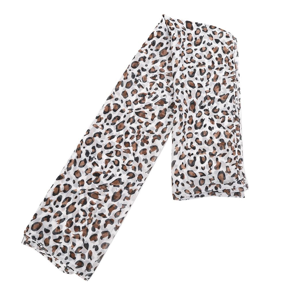 Women Shawl Scarf Fashion Leopard Dot Tassel Viscose Shawl Scarf Print Soft Warmer Wrap Pashminas Sjaal Muslim Hijab Snood Leopa Black White