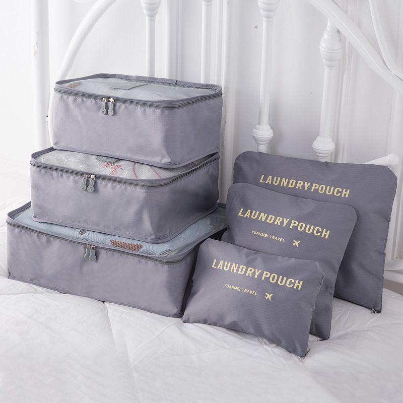6 Pcs Travel Storage Bag Set For Clothes Tidy Organizer Bag