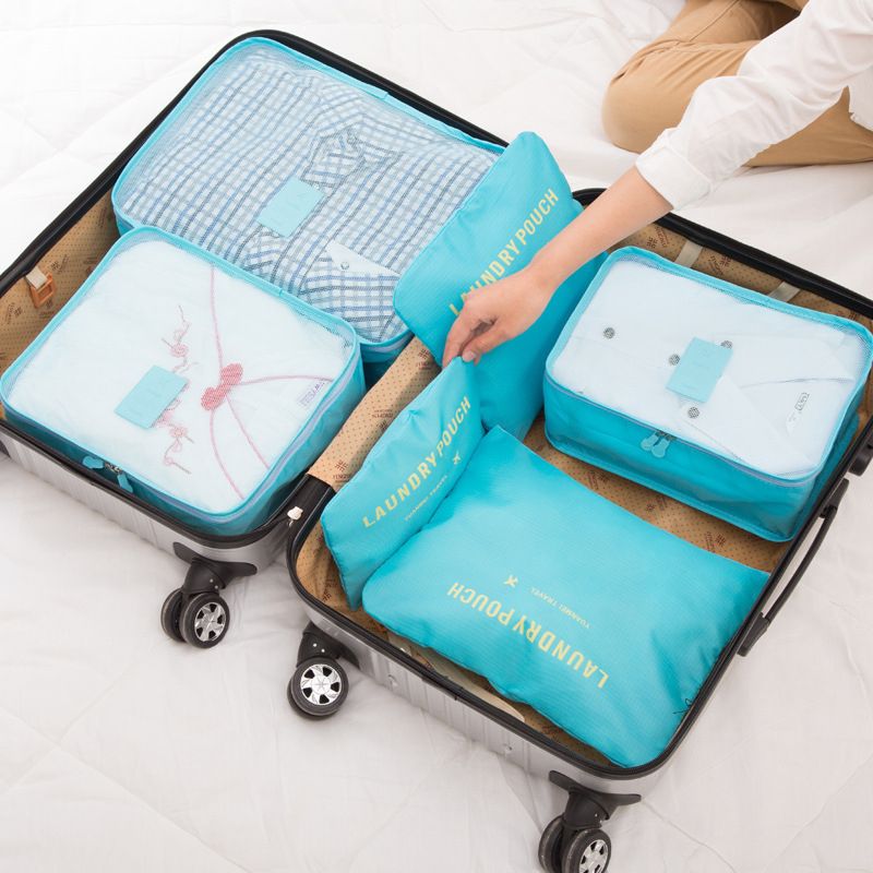 6 Pcs Travel Storage Bag Set For Clothes Tidy Organizer Bag