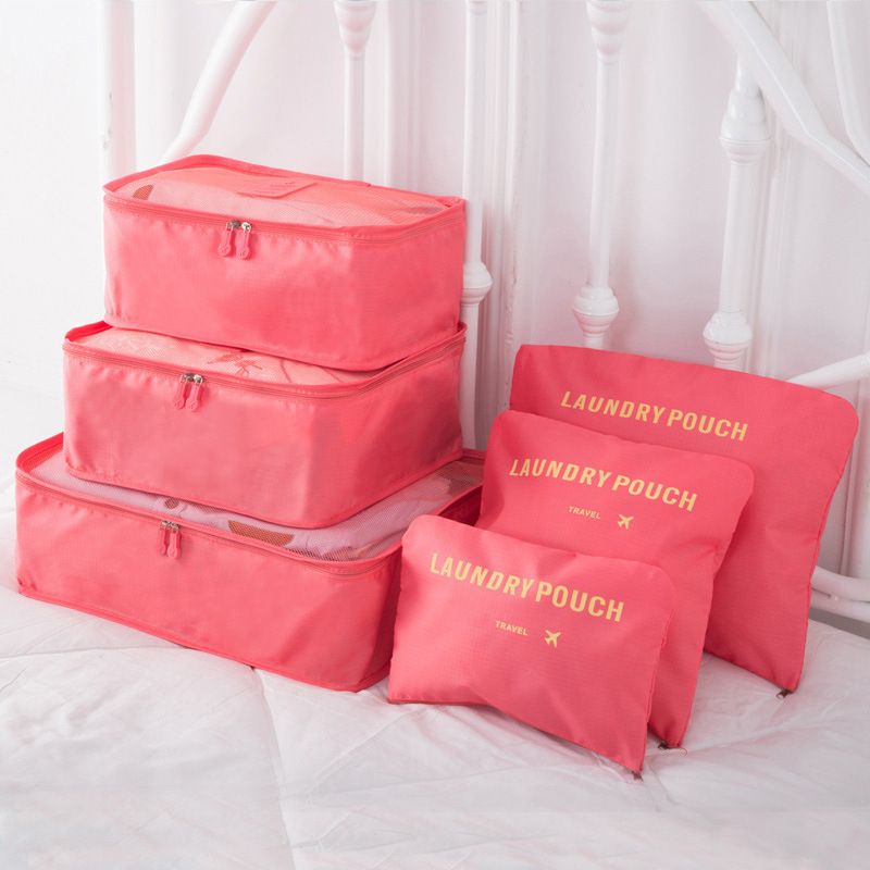 6 Pcs Travel Storage Bag Set For Clothes Tidy Organizer Bag