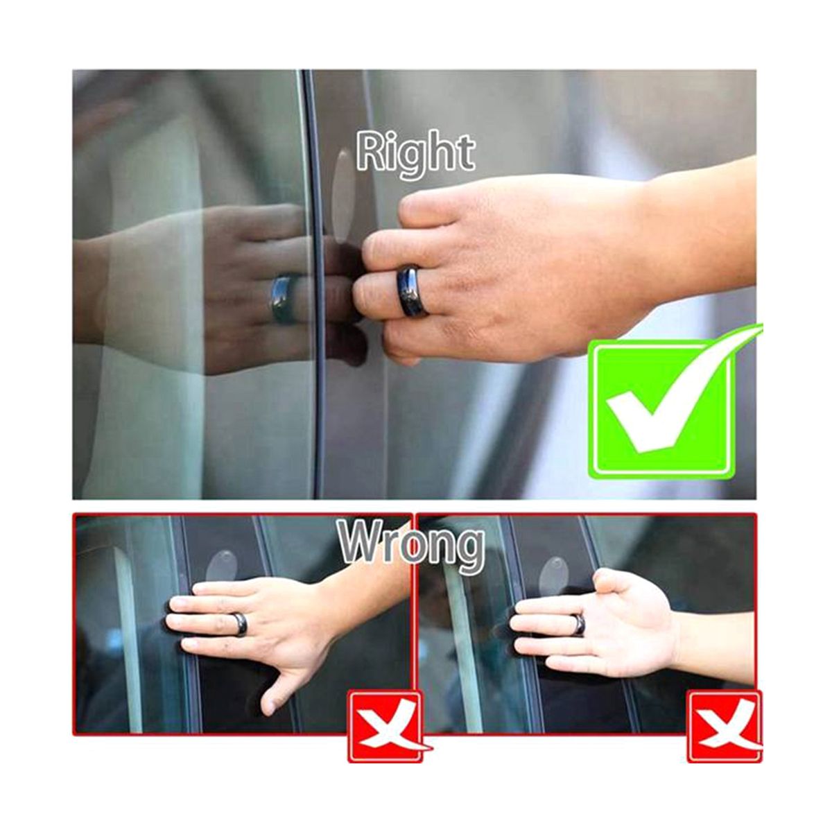 Smart Ring Key Card Key Fob NFC Replacement for Tesla Model 3 Model Y to Replace Key Card Key Fob,53mm