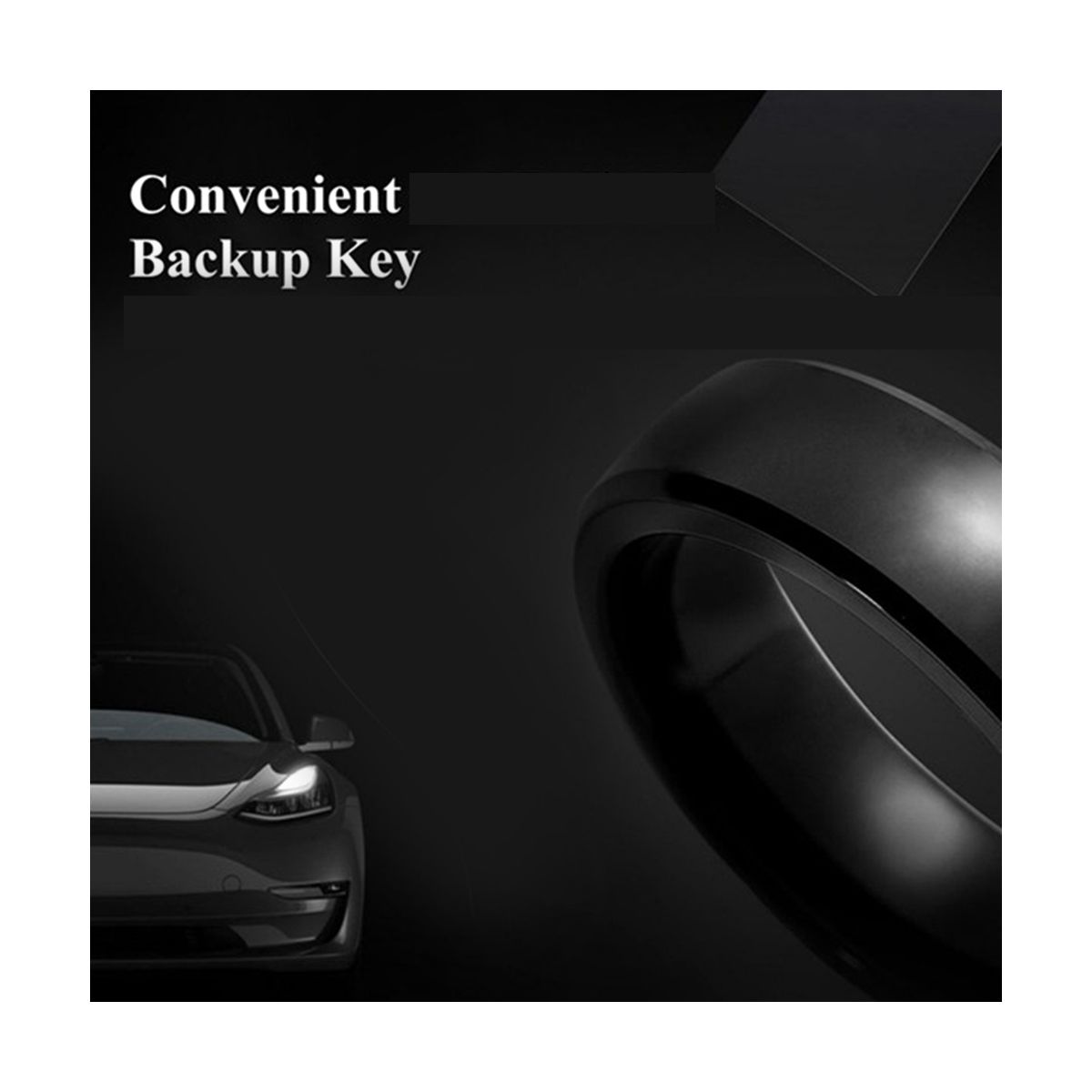 Smart Ring Key Card Key Fob NFC Replacement for Tesla Model 3 Model Y to Replace Key Card Key Fob,53mm