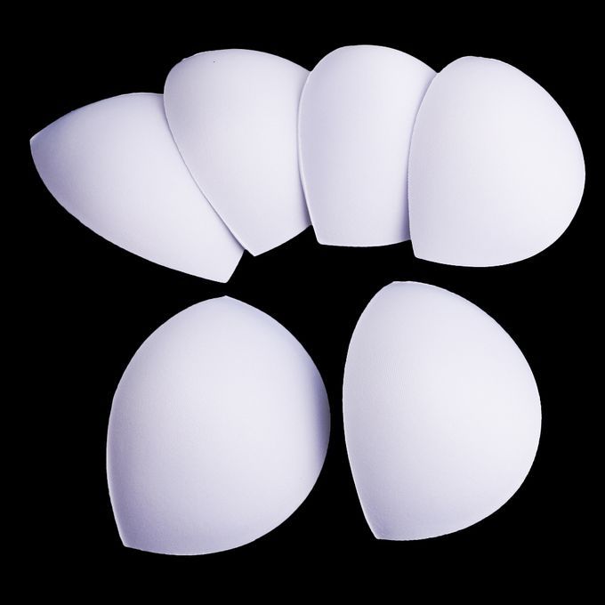 3 Pairs White Bra Pads Inserts Womens Comfortable Sports Bikini White