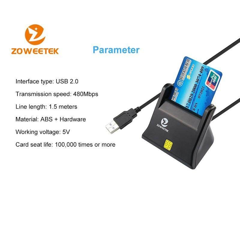 ZW-2026-3 EMV USB Smart Card Reader Writer DOD USB Common Access CAC