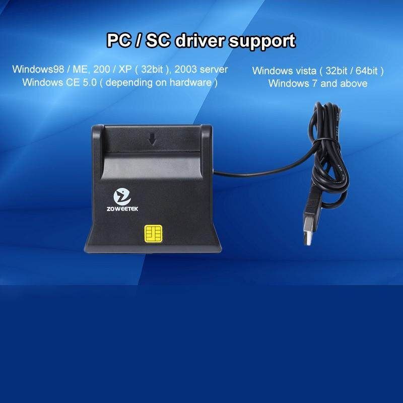 ZW-2026-3 EMV USB Smart Card Reader Writer DOD USB Common Access CAC