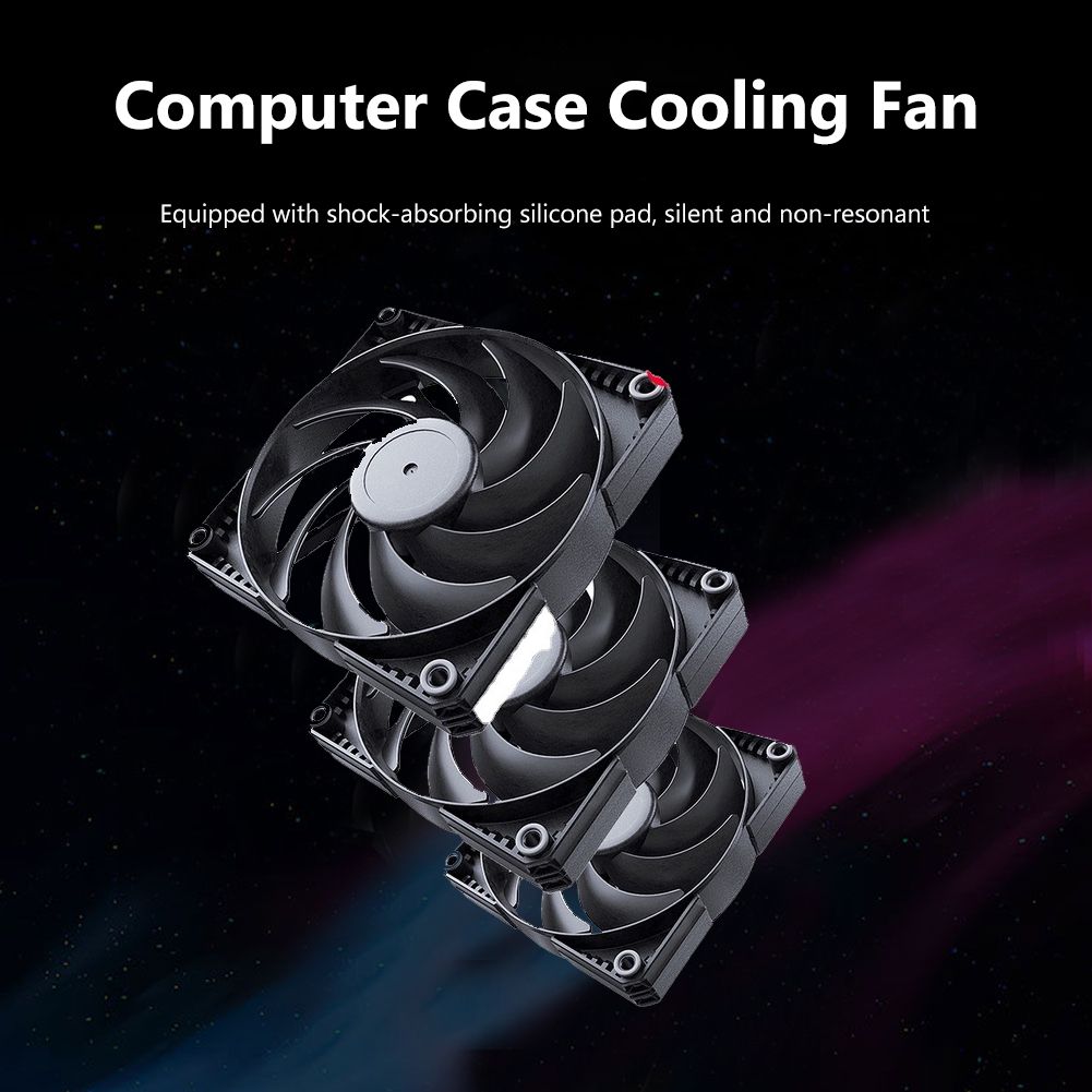 Case Fan 4-Pin PWM Cooling Fan Silent With Hydraulic Bearing For Chassis Radiator CPU Cooler Desktop 12cm