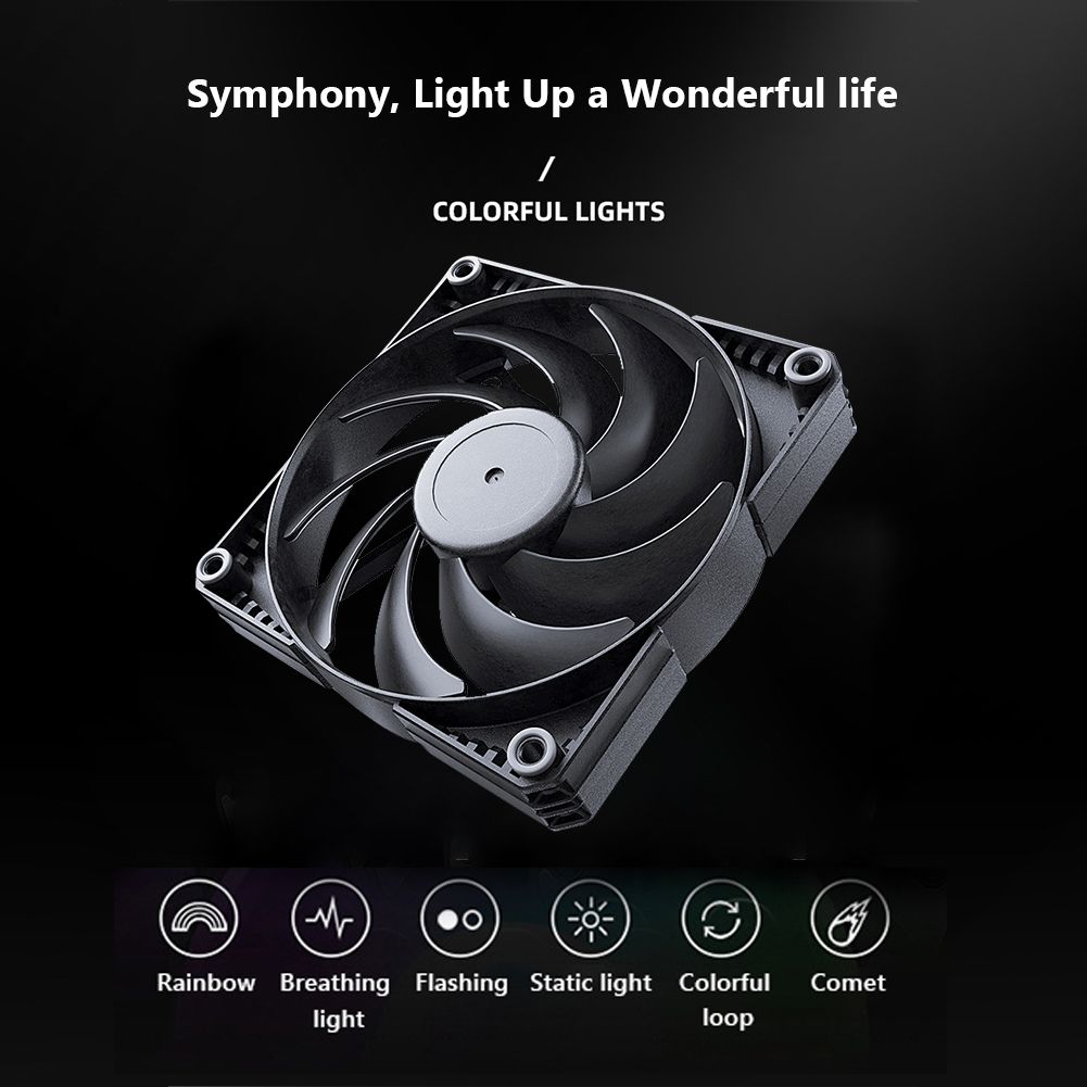 Case Fan 4-Pin PWM Cooling Fan Silent With Hydraulic Bearing For Chassis Radiator CPU Cooler Desktop 12cm