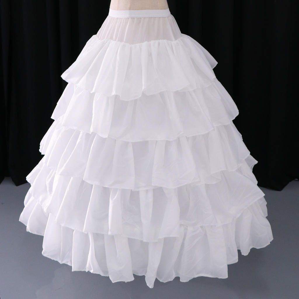 Women Girls Dress 4-Hoop Crinoline Petticoat Children Gown Underskirt