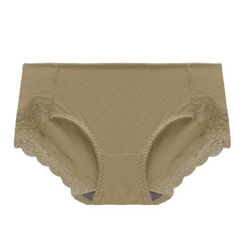 Women Sexy Lace Soft Breathable Stretchy Cotton Underwear Briefs-Matcha