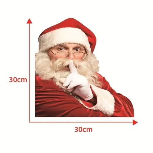 Window Graphics  Car Stickers - Christmas Santa Claus Car Decals Waterproof Stickers