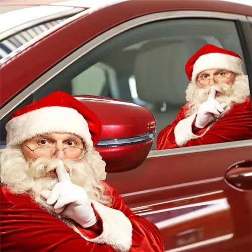 Window Graphics  Car Stickers - Christmas Santa Claus Car Decals Waterproof Stickers
